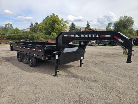 New 2027 Iron Bull 96 x16' 21k Deckover Gooseneck Dump Trailer