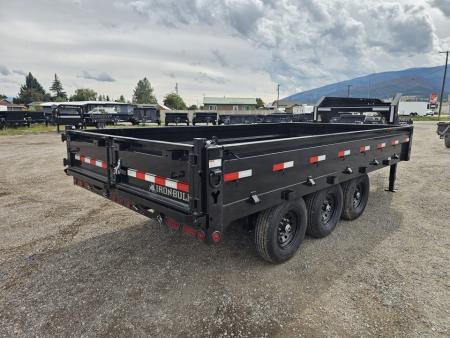 New 2027 Iron Bull 96"x16' 21k Deckover Gooseneck Dump Trailer