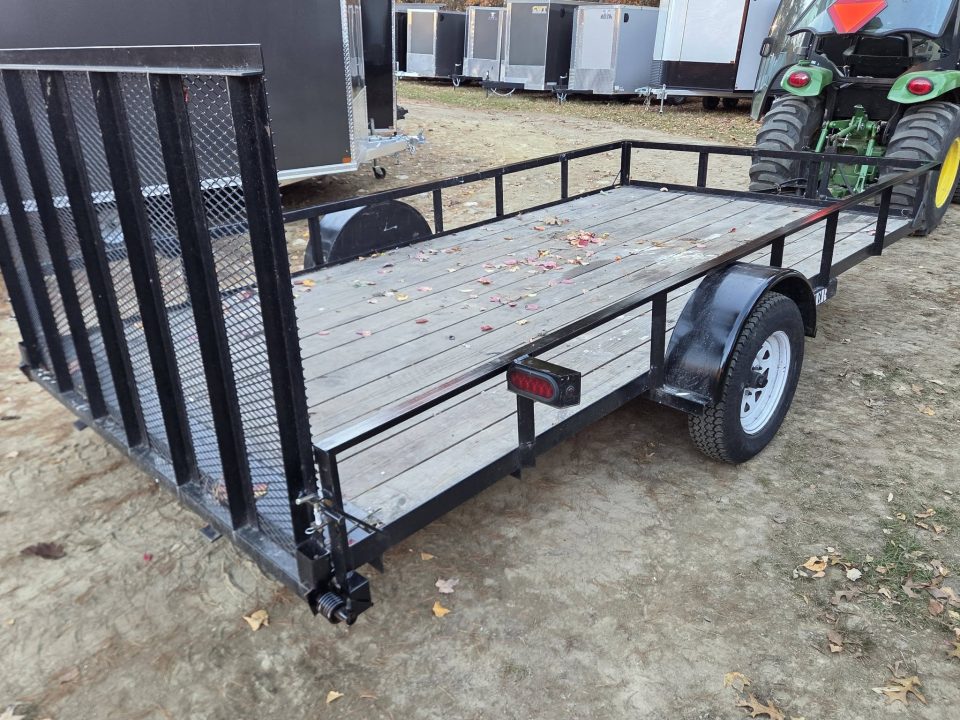 Used 2023 Premier Trailers Inc. 7x14 utility trailer with spring assisted rear gate used Utility Trailer