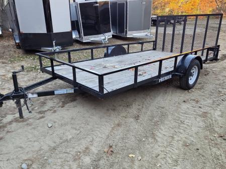 Used 2023 Premier Trailers Inc. 7x14 utility trailer with spring assisted rear gate used Utility Trailer