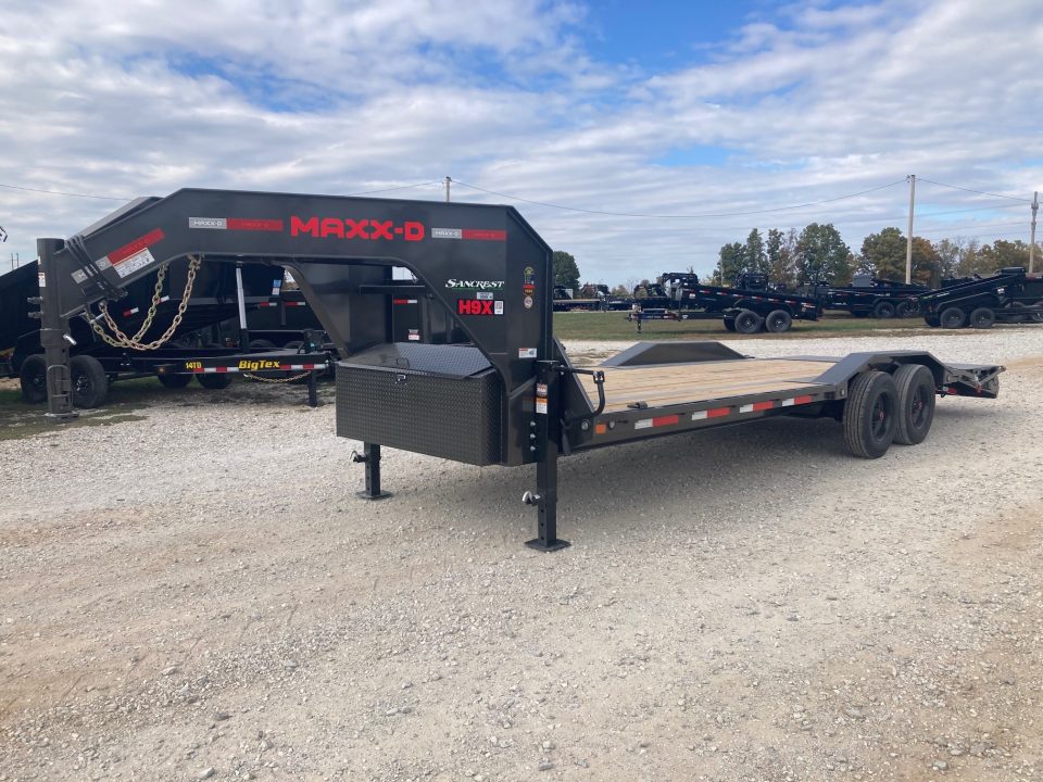 New 2027 MAXX-D 102x24 TANDEM 22K GN W/ 5' DOVE, MAX RAMPS & DRIVE OVER FENDERS Equipment Trailer