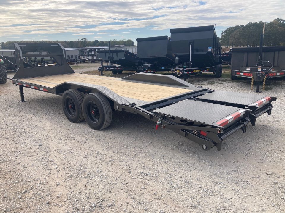 New 2027 MAXX-D 102x24 TANDEM 22K GN W/ 5' DOVE, MAX RAMPS & DRIVE OVER FENDERS Equipment Trailer