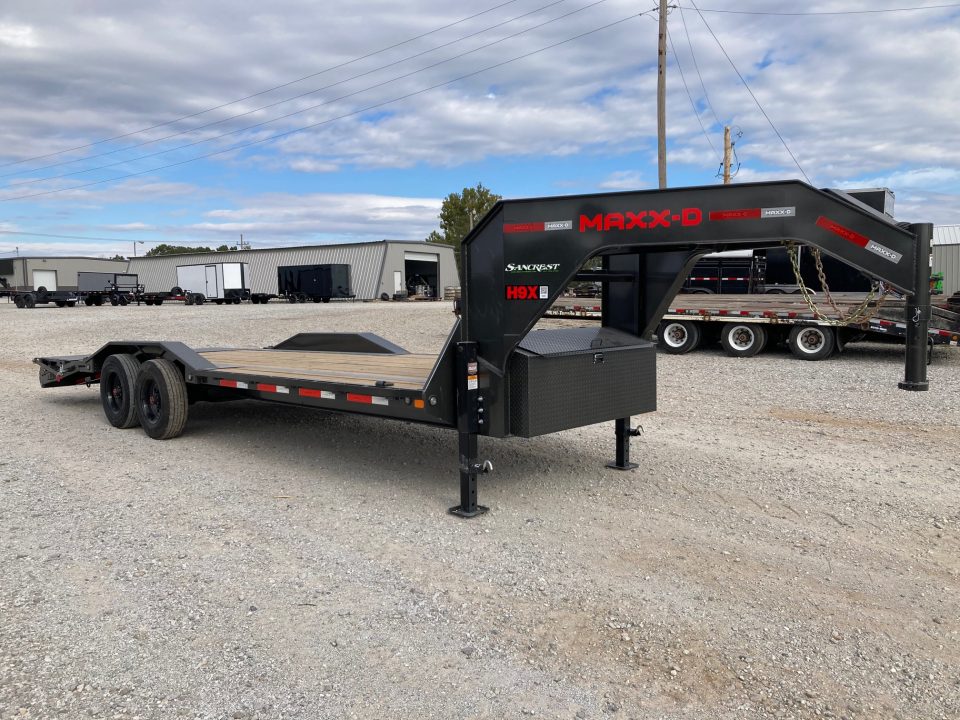 New 2027 MAXX-D 102x24 TANDEM 22K GN W/ 5' DOVE, MAX RAMPS & DRIVE OVER FENDERS Equipment Trailer