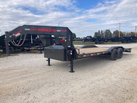 New 2027 MAXX-D 102x24 TANDEM 22K GN W/ 5' DOVE, MAX RAMPS & DRIVE OVER FENDERS Equipment Trailer