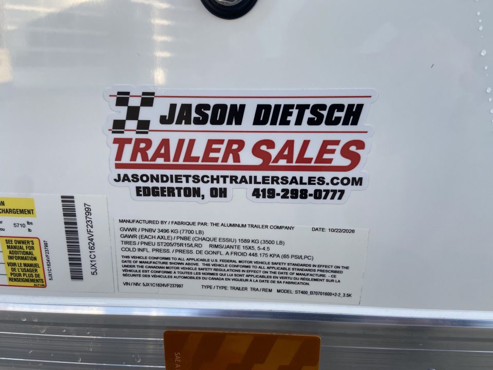 New ATC ST400 Cargo Enclosed Trailer 16'
