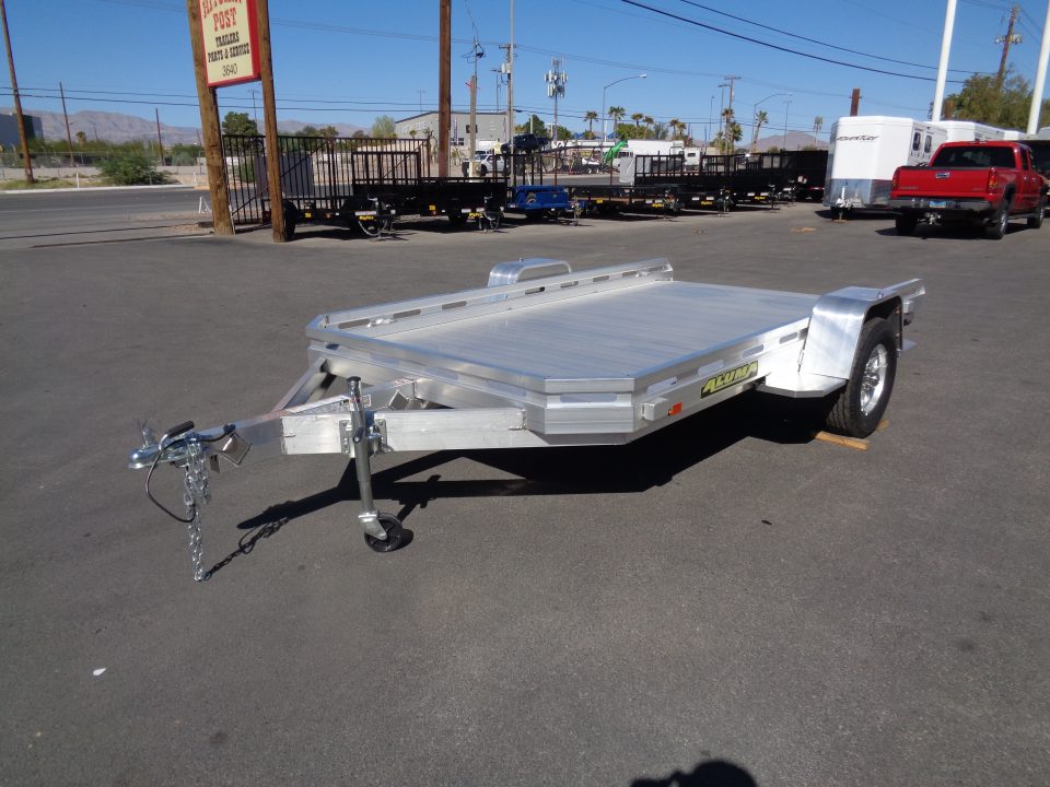 New 2027 Aluma * 7814H-SLR * 12Ft Single Axle Utility Trailer w/ Slide in Ramp