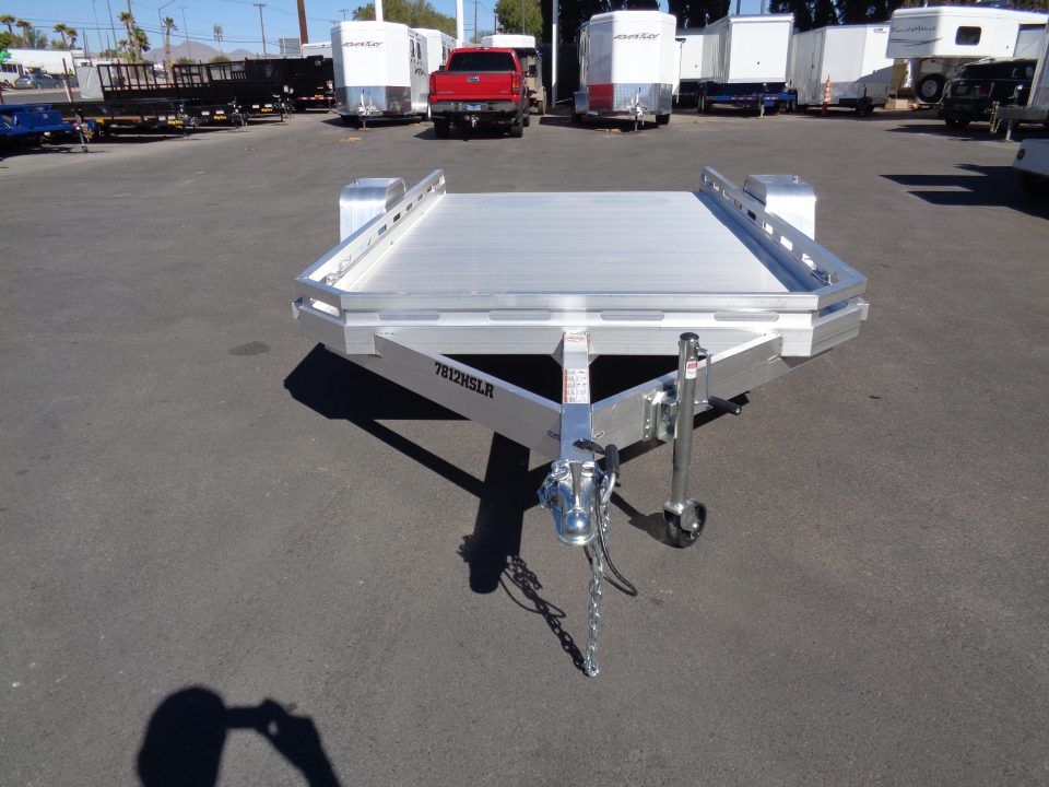 New 2027 Aluma * 7814H-SLR * 12Ft Single Axle Utility Trailer w/ Slide in Ramp