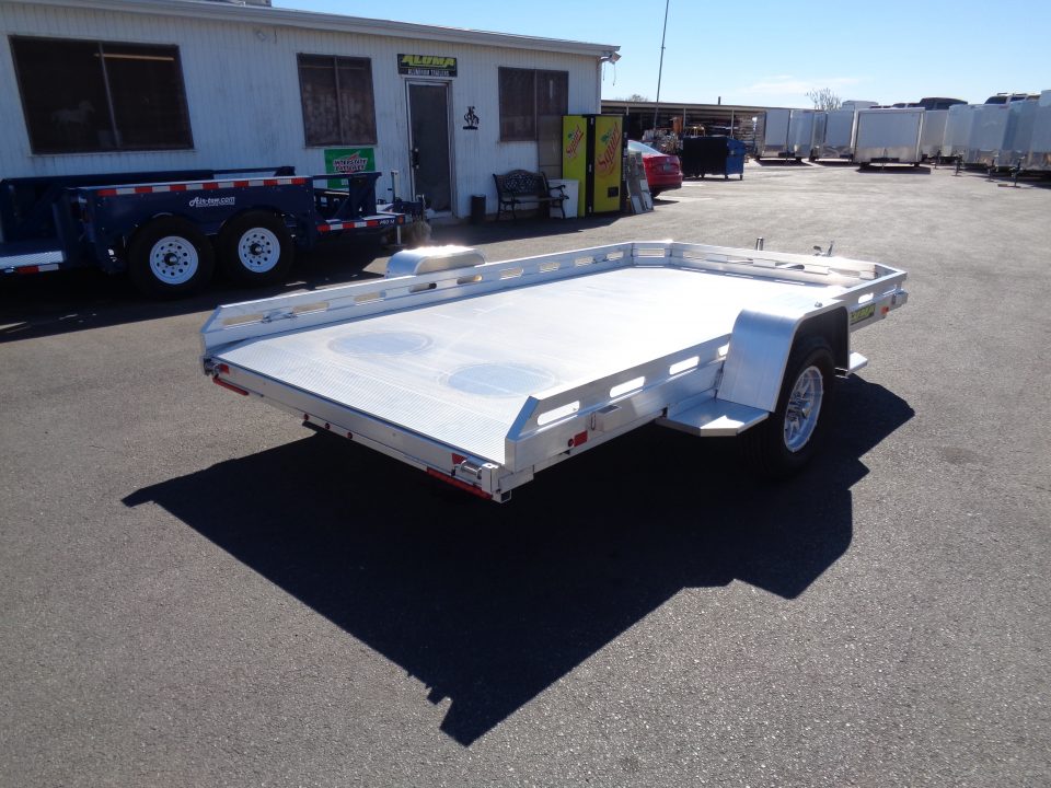 New 2027 Aluma * 7814H-SLR * 12Ft Single Axle Utility Trailer w/ Slide in Ramp