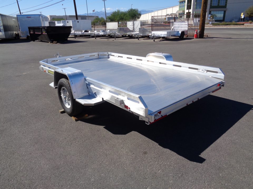New 2027 Aluma * 7814H-SLR * 12Ft Single Axle Utility Trailer w/ Slide in Ramp