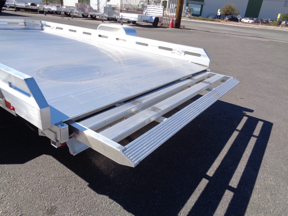 New 2027 Aluma * 7814H-SLR * 12Ft Single Axle Utility Trailer w/ Slide in Ramp