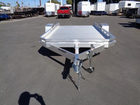 New 2027 Aluma * 7814H-SLR * 12Ft Single Axle Utility Trailer w/ Slide in Ramp