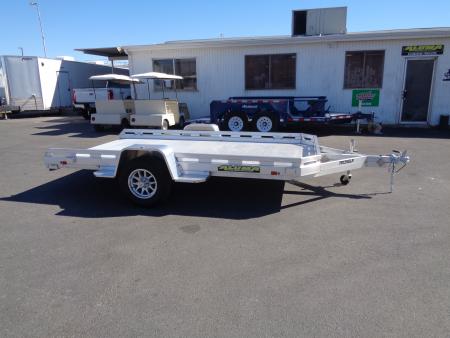 New 2027 Aluma * 7814H-SLR * 12Ft Single Axle Utility Trailer w/ Slide in Ramp