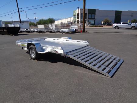 New 2027 Aluma * 7814H-SLR * 12Ft Single Axle Utility Trailer w/ Slide in Ramp