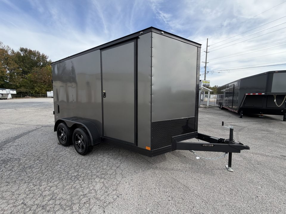 Used 2025 7X12 Covered Wagon Cargo Trailer