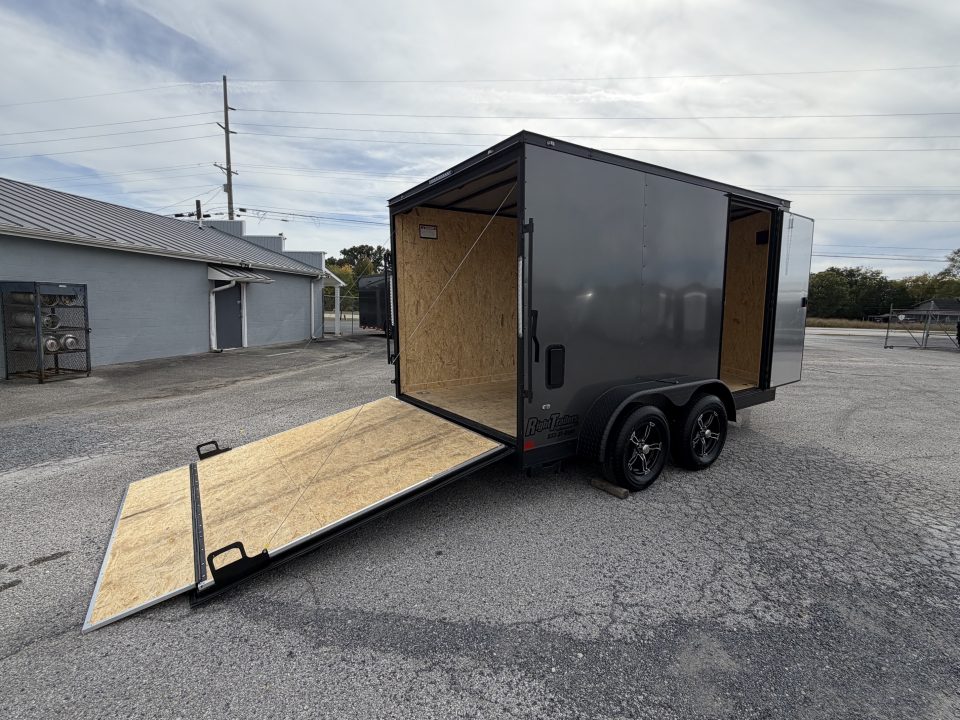 Used 2025 7X12 Covered Wagon Cargo Trailer