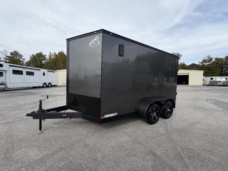 Used 2025 7X12 Covered Wagon Cargo Trailer