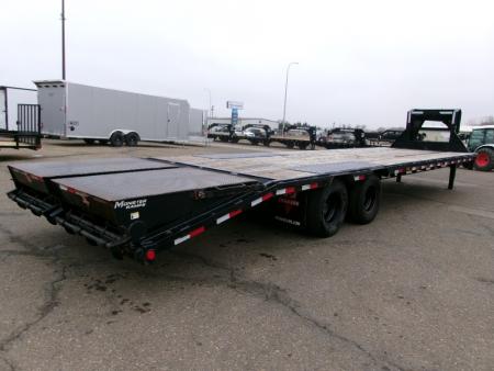 Used 2021 PJ Trailers GN2432 Flatbed Trailer