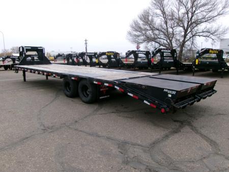 Used 2021 PJ Trailers GN2432 Flatbed Trailer