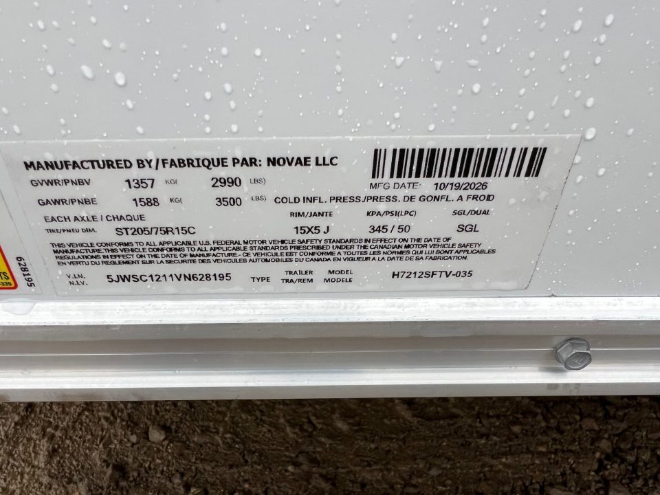 New 2027 H&H Trailers 6 x 12 Enclosed Cargo / Enclosed Trailer