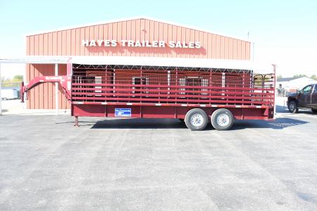 Used 2023 Gooseneck Trailer MFG 24 FOOT Stock / Stock Combo Trailer