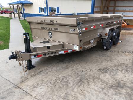 New 2027 Iron Bull 83 x 14 DTB Dump Trailer - SNIPER SERIES- 14,999lb. GVWR, TH-516 Hoist, Front Mount Tarp