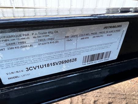 New 2027 PJ Trailers 14' ATV Utility U8 5K Axle Utility Trailer