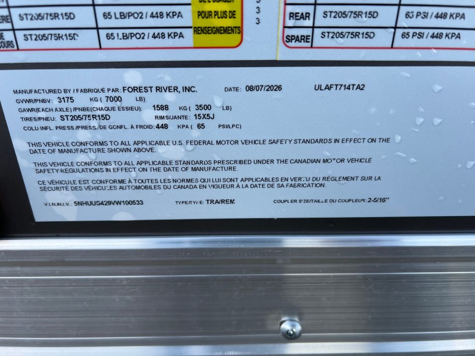 New 2027 US Cargo 7.5 x 14 UTV Enclosed Trailer Cargo / Enclosed Trailer