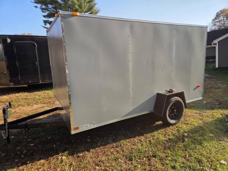 New 2027 Covered Wagon Trailers 6x12 enclosed cargo trailer rear ramp silver Cargo / Enclosed Trailer