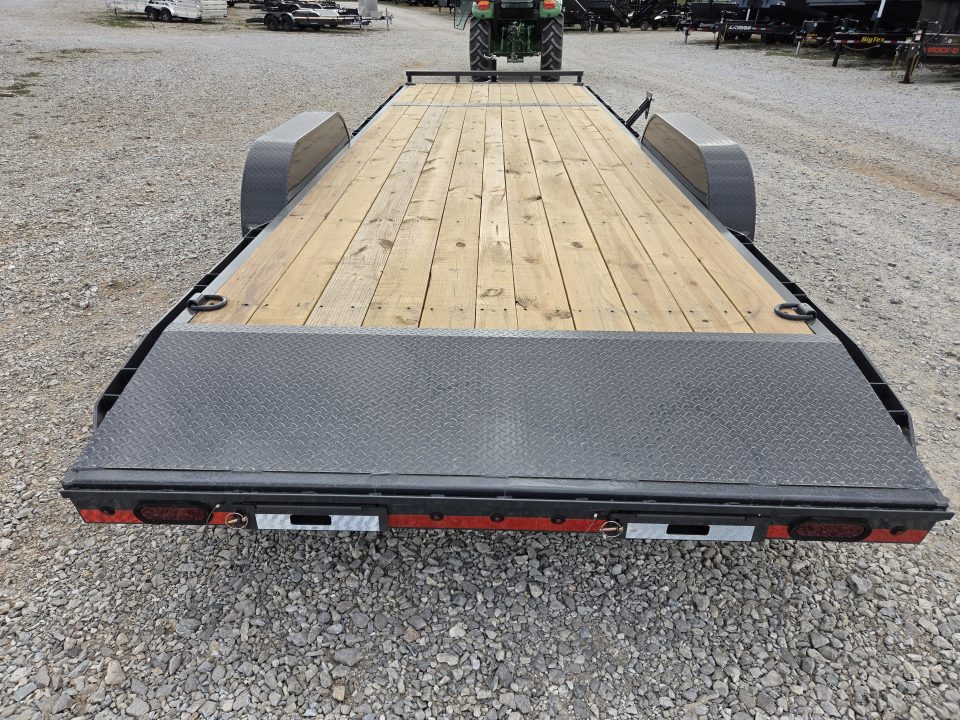 New 2027 Lamar 83X24 TANDEM 10K CAR HAULER W/2' STEEL DOVE & SLIDE OUT RAMPS