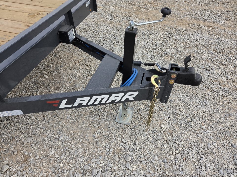 New 2027 Lamar 83X24 TANDEM 10K CAR HAULER W/2' STEEL DOVE & SLIDE OUT RAMPS