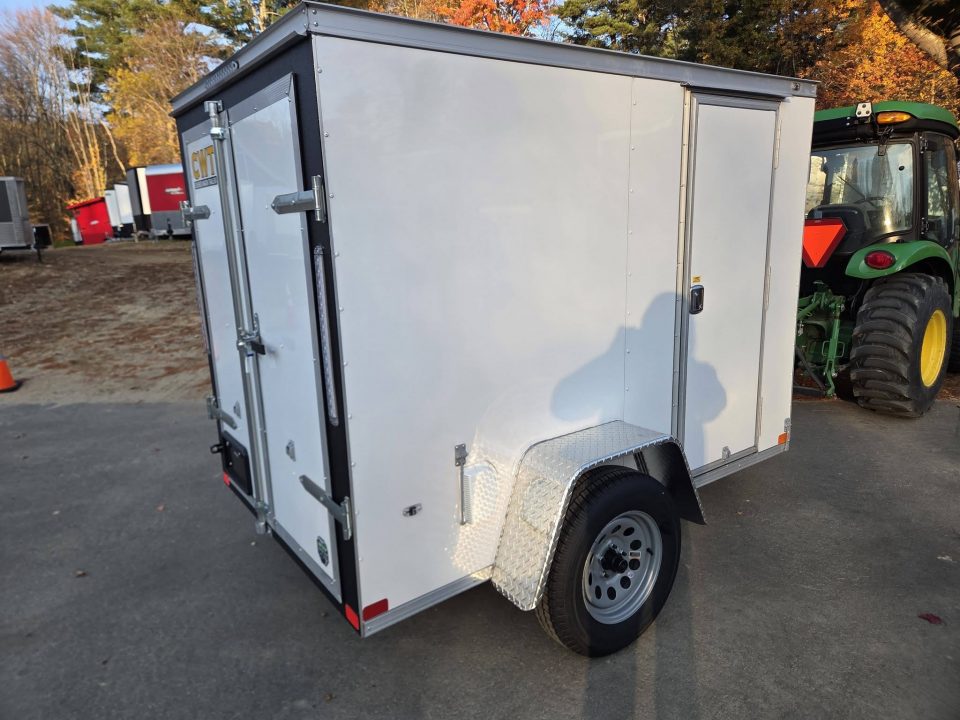 New 2027 Covered Wagon Trailers 5x8 cargo trailer with barn doors 5,6 height Cargo / Enclosed Trailer