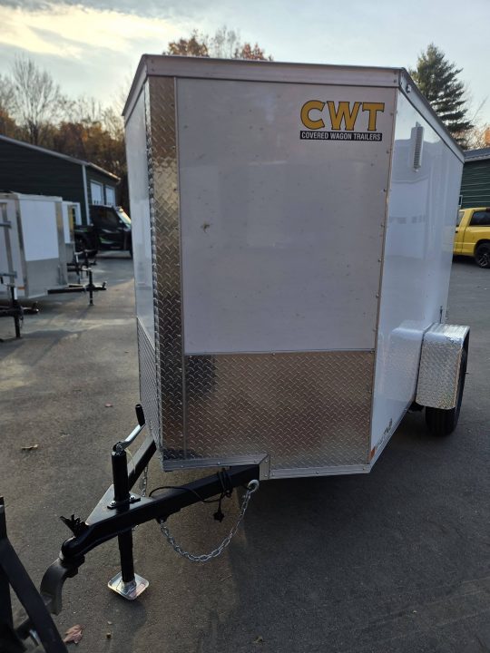 New 2027 Covered Wagon Trailers 5x8 cargo trailer with barn doors 5,6 height Cargo / Enclosed Trailer