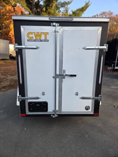 New 2027 Covered Wagon Trailers 5x8 cargo trailer with barn doors 5,6 height Cargo / Enclosed Trailer