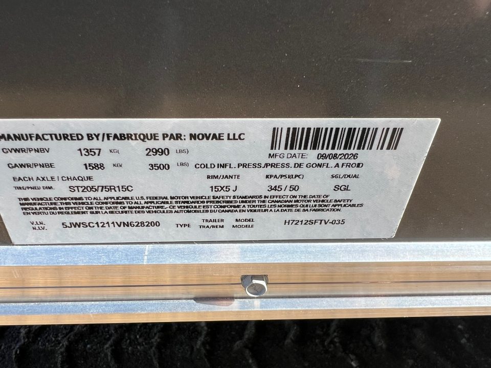 New 2027 H&H Trailers 6 x 12 Enclosed Cargo / Enclosed Trailer