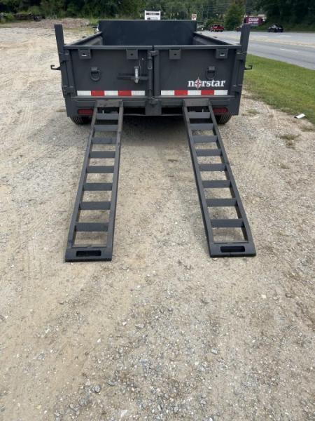 New 2027 Norstar DCB Series / 72" X 12' / 2-5,200# Electric Brake Axles / Scissor Hoist / Barn Door Rear Gates / Ramps