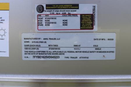 New 2027 7X16 Anvil Cargo Trailer