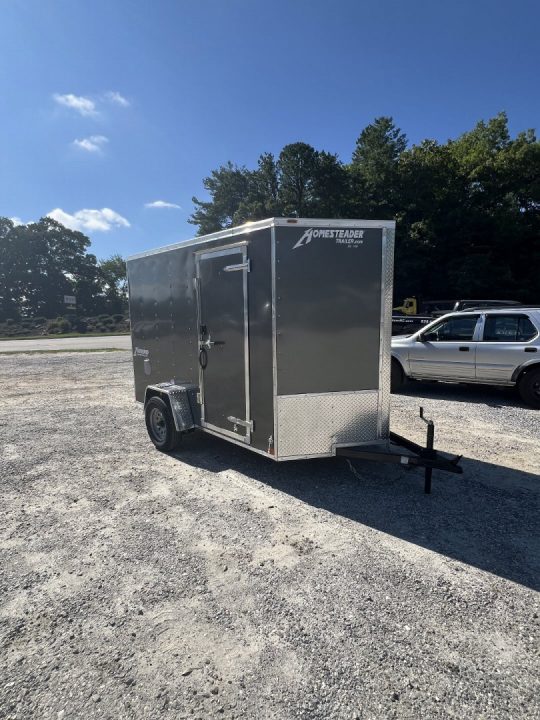 New 2027 Homesteader Trailer / 610IS Cargo / Enclosed Trailer / 6'6" Interior Height / Charcoal Gray in color / Side Door w/ RV Door Lock and Ramp Rear Door