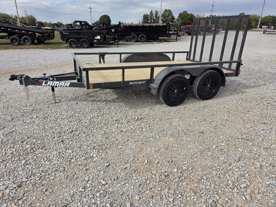 New 2027 Lamar 77X12 TANDEM 7K TUBETOP UTILITY W/4' SPRING GATE
