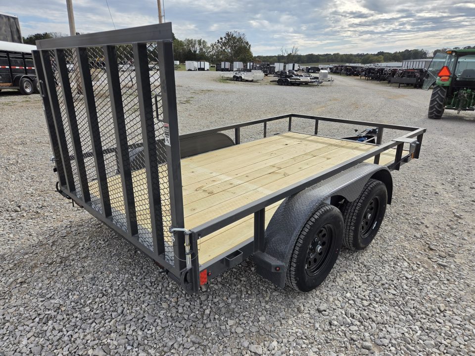 New 2027 Lamar 77X12 TANDEM 7K TUBETOP UTILITY W/4' SPRING GATE