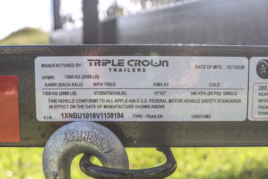 New 2027 6X10 Triple Crown Utility Trailer