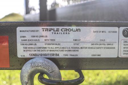 New 2027 6X10 Triple Crown Utility Trailer