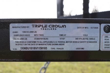 New 2027 5X10 Triple Crown UTILITY Trailer