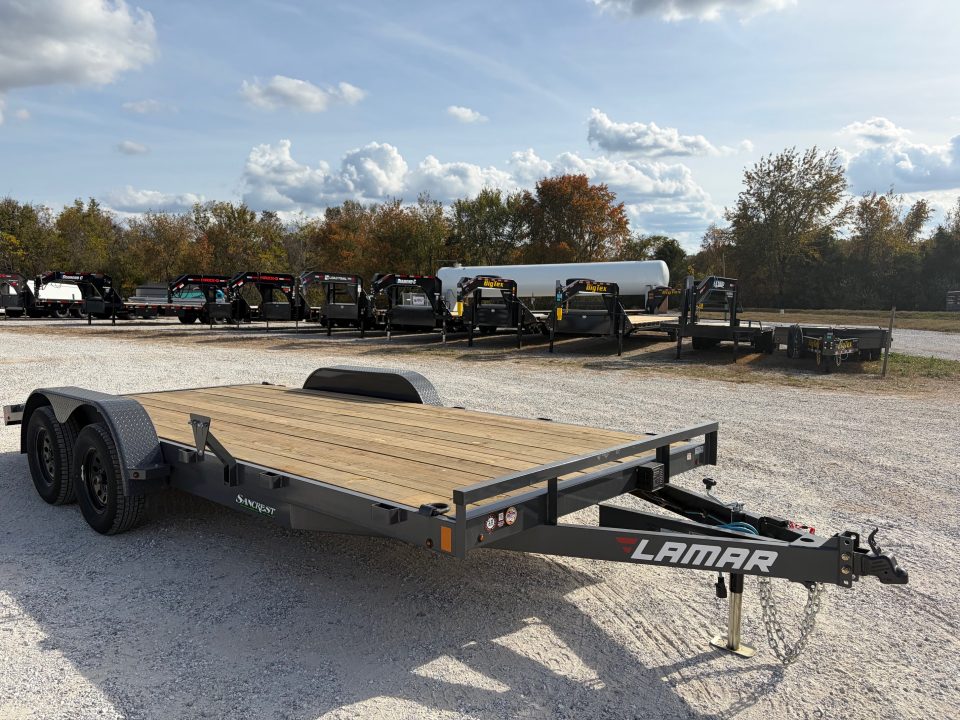 New 2027 Lamar Trailers TANDEM CH W/ 2' DOVE/ SLIDE IN RAMPS/ REMOVABLE FENDERS/ 83X18 Car Hauler