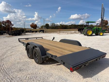 New 2027 Lamar Trailers TANDEM CH W/ 2' DOVE/ SLIDE IN RAMPS/ REMOVABLE FENDERS/ 83X18 Car Hauler