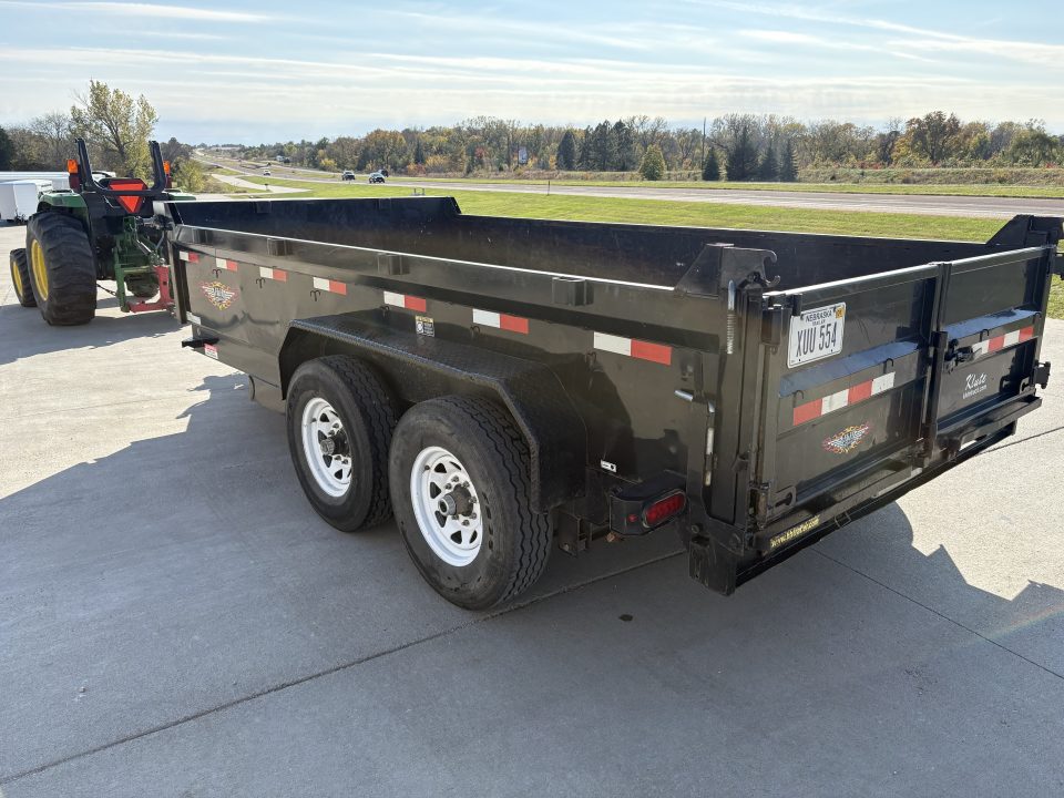 Used 2021 H&H 14ft Dump Trailer 7k axles 2ft sides