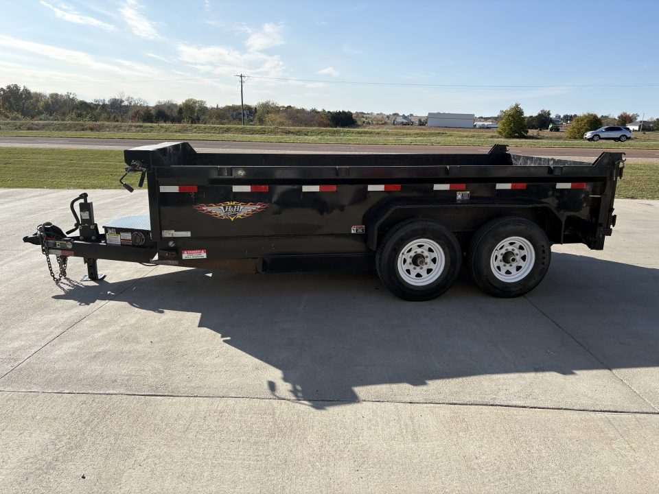 Used 2021 H&H 14ft Dump Trailer 7k axles 2ft sides