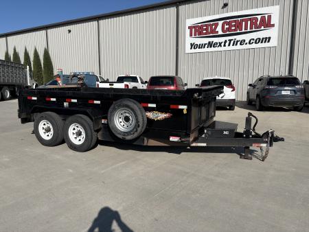 Used 2021 H&H 14ft Dump Trailer 7k axles 2ft sides