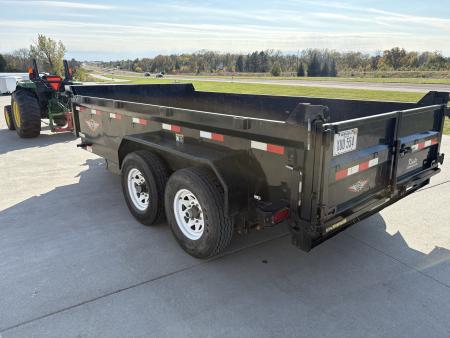 Used 2021 H&H 14ft Dump Trailer 7k axles 2ft sides