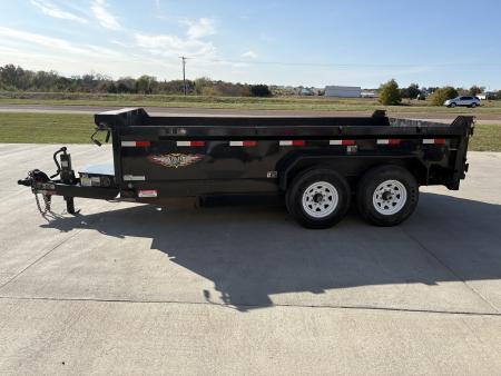 Used 2021 H&H 14ft Dump Trailer 7k axles 2ft sides