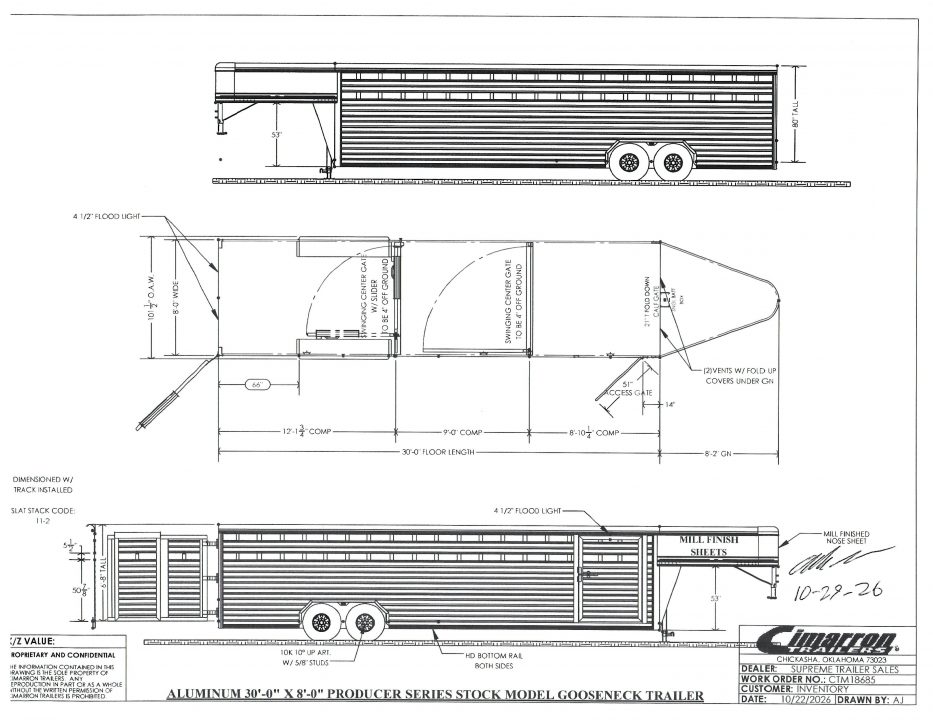 New 2027 Cimarron Producer Series 8685